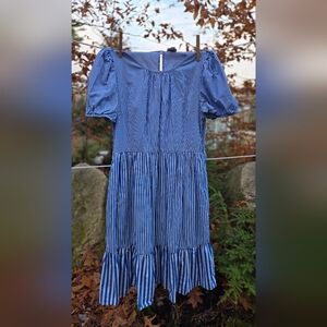 J.Crew Blue & White Striped Dress Size 12